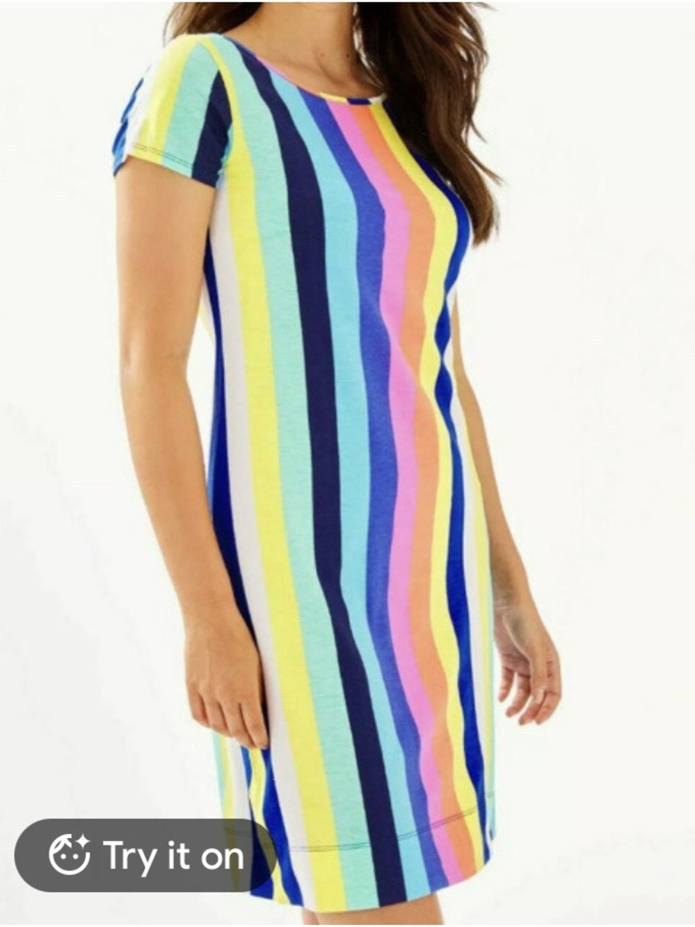 Lilly Pulitzer Women’s Short Sleeve MarloweRainbow Stripe Dress size XS